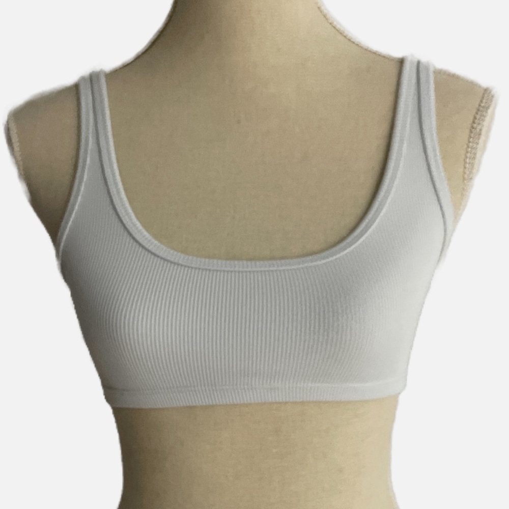 TNA Ribbed Bra Top Size XS Light Powder Blue/Gray - Picture 1 of 6